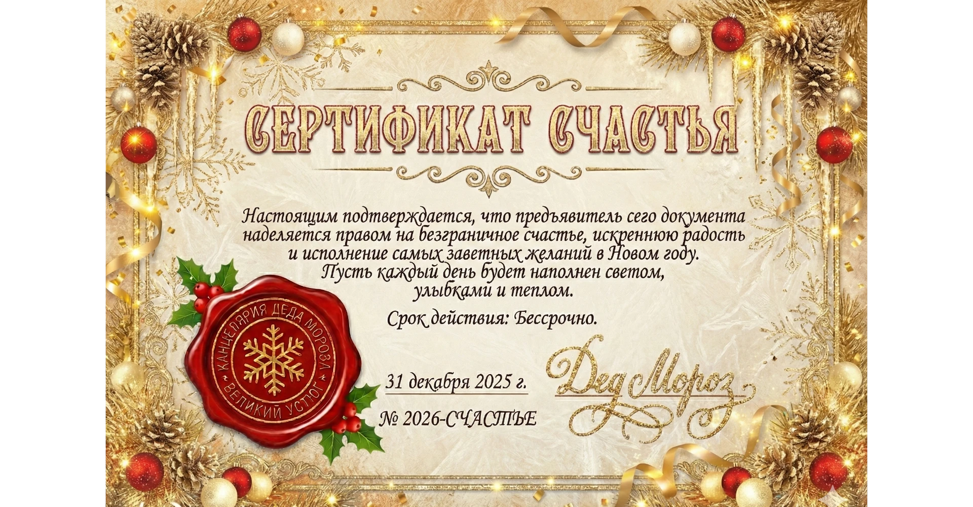 Новый стандарт вашего счастья в 2026 году