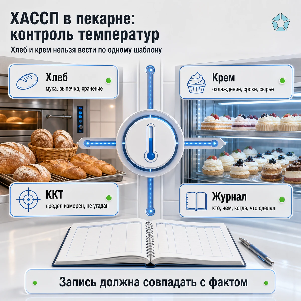 ХАССП для пекарен и кондитерских в 2026: ККТ, температурные режимы, журналы