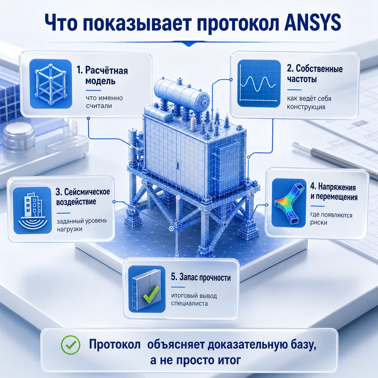 Расчёт сейсмостойкости в ANSYS: что показывает протокол и когда подходит расчетный метод