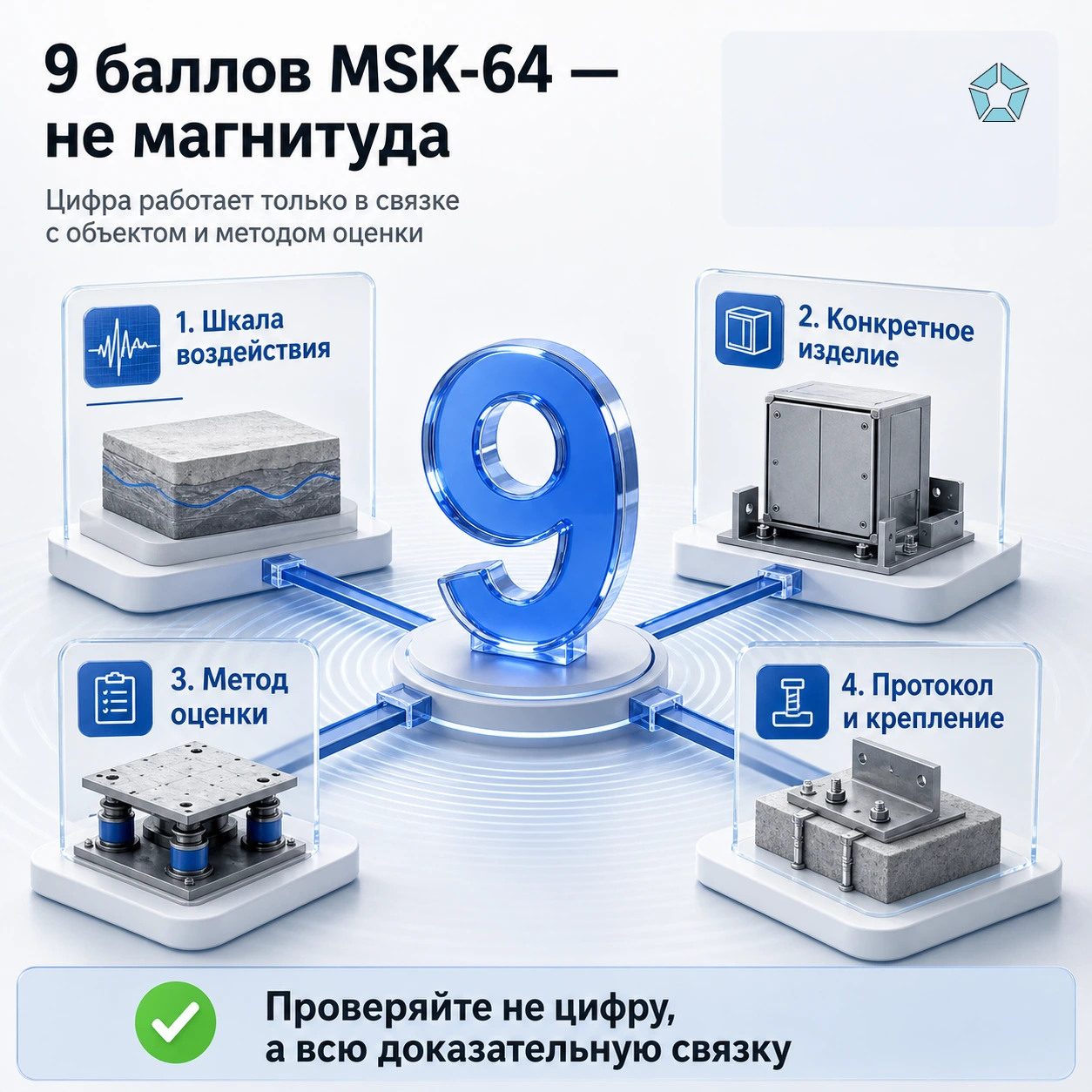 Что означает 9 баллов MSK-64 в сертификате сейсмостойкости