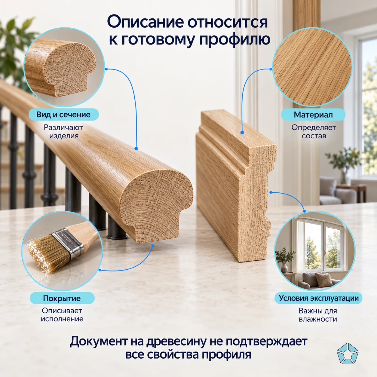 Вид, сечение, материал, покрытие и условия эксплуатации готового деревянного профиля